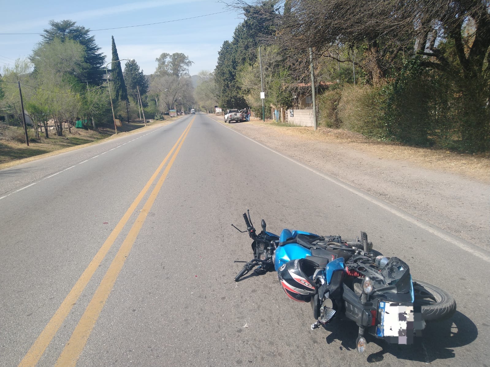 Chocaron un auto y una moto en la comuna de San Roque