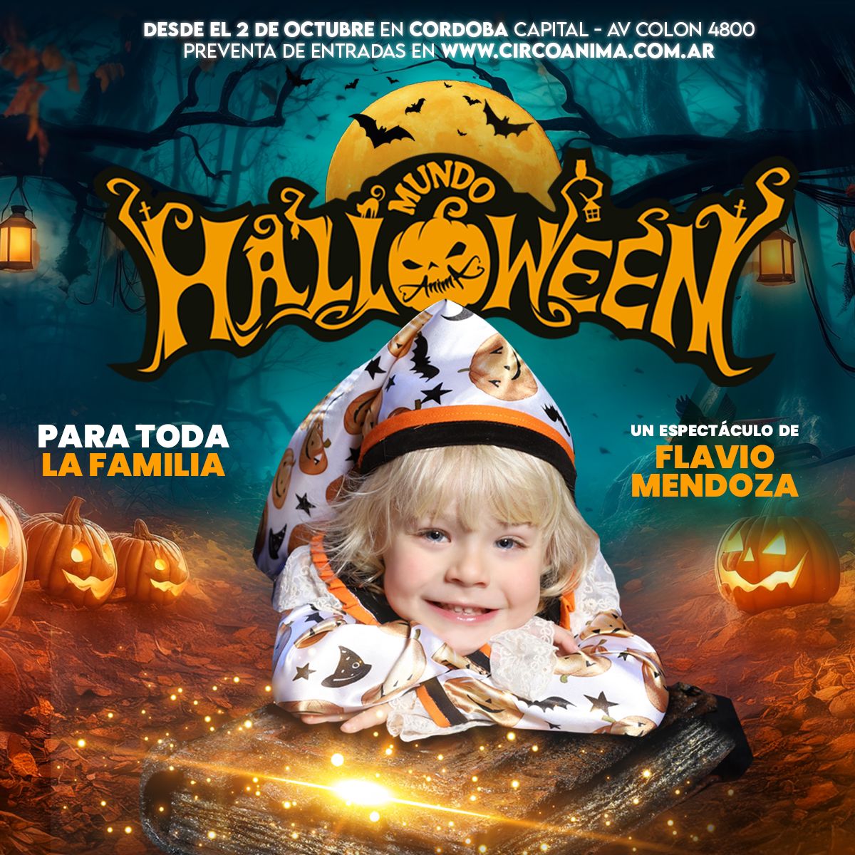 Esperado estreno: Ya llega a Córdoba “Mundo Halloween“ de Flavio Mendoza, en el Circo del Ánima