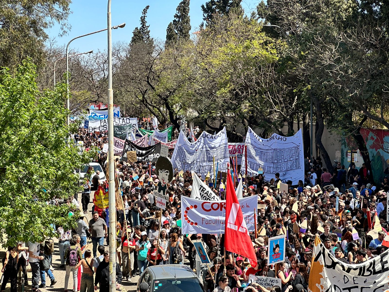 Córdoba: Imágenes de la mutitudinaria marcha en contra del veto de Milei al financiamiento universitario