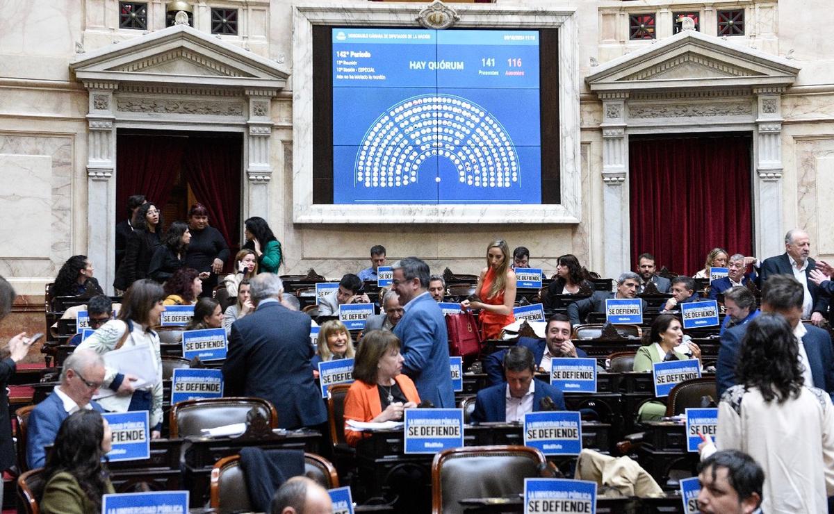 En Diputados, el Gobierno consiguió sostener el veto al financiamiento universitario