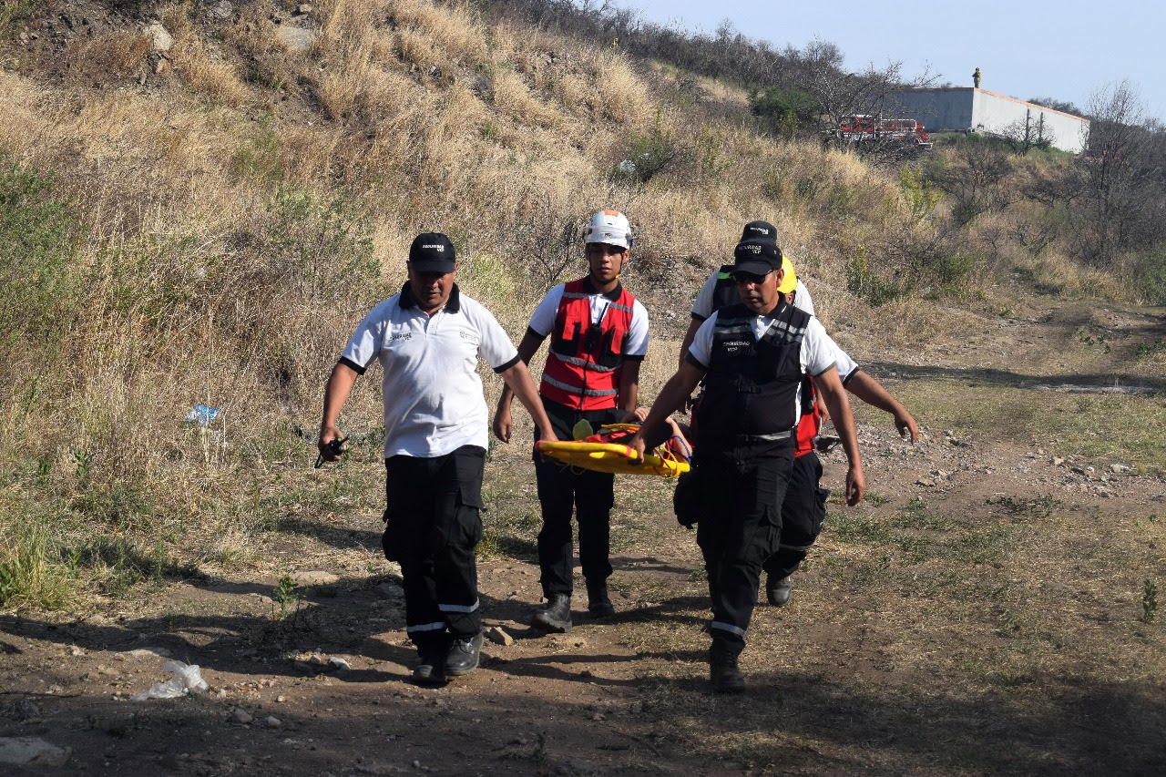 Simulacro de incendio y autoevacuación en el oeste de Carlos Paz